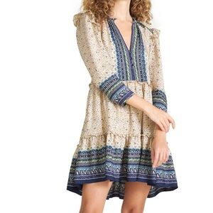 Veronica Beard Lumi Mixed Print Silk Dress (Size 4)